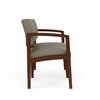 Lesro Lenox Wood 2 Seat Tandem Seating Wood Frame No Center Arm, Walnut, MD Farro Upholstery LW2101